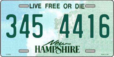 NH license plate 3454416
