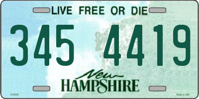 NH license plate 3454419