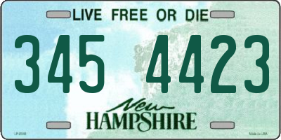 NH license plate 3454423