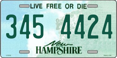 NH license plate 3454424