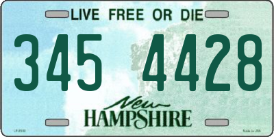 NH license plate 3454428