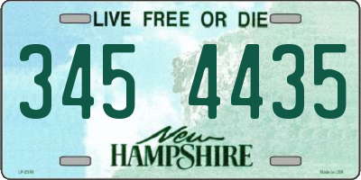 NH license plate 3454435