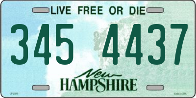 NH license plate 3454437
