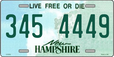 NH license plate 3454449