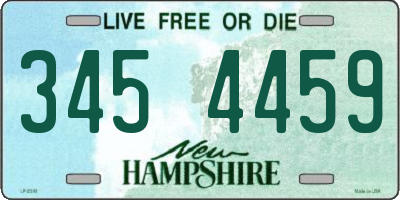 NH license plate 3454459