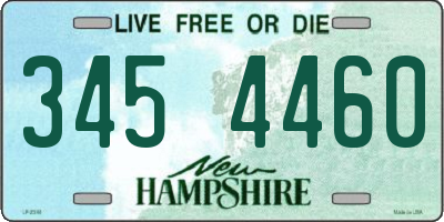 NH license plate 3454460