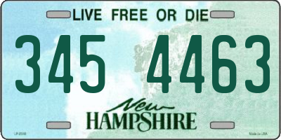 NH license plate 3454463