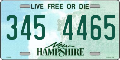 NH license plate 3454465