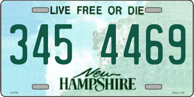 NH license plate 3454469
