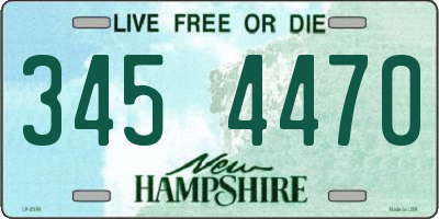 NH license plate 3454470