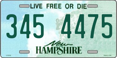 NH license plate 3454475