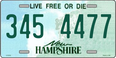 NH license plate 3454477