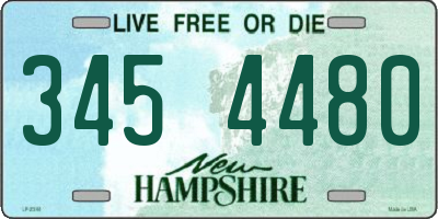 NH license plate 3454480
