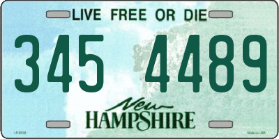 NH license plate 3454489