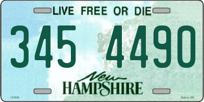 NH license plate 3454490
