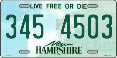 NH license plate 3454503