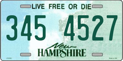 NH license plate 3454527