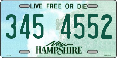 NH license plate 3454552