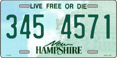 NH license plate 3454571