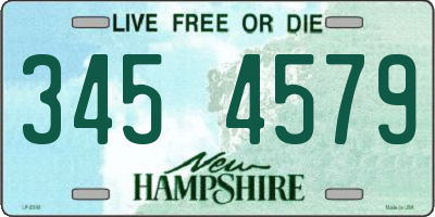 NH license plate 3454579
