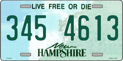 NH license plate 3454613