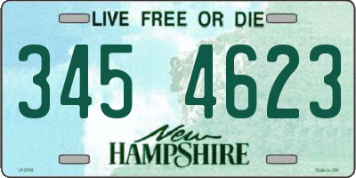 NH license plate 3454623