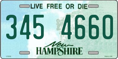 NH license plate 3454660
