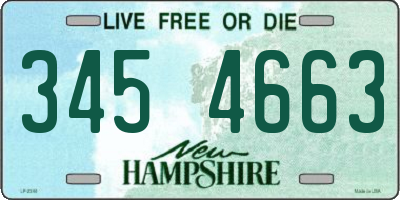 NH license plate 3454663