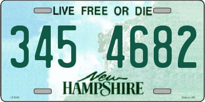 NH license plate 3454682