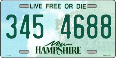 NH license plate 3454688