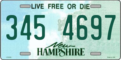 NH license plate 3454697