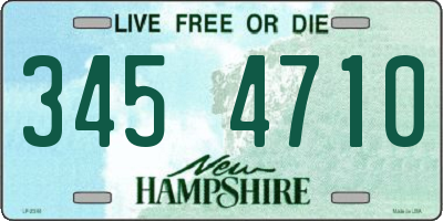NH license plate 3454710