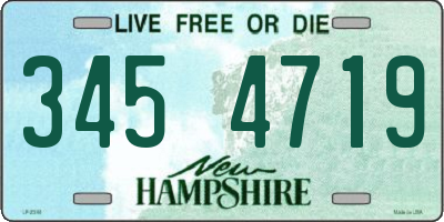 NH license plate 3454719