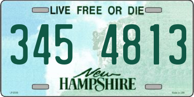 NH license plate 3454813