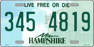 NH license plate 3454819