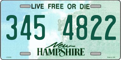 NH license plate 3454822