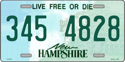 NH license plate 3454828