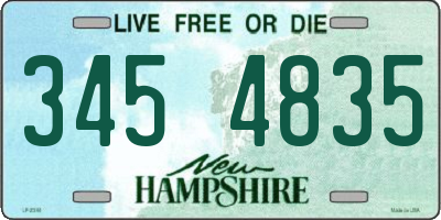 NH license plate 3454835