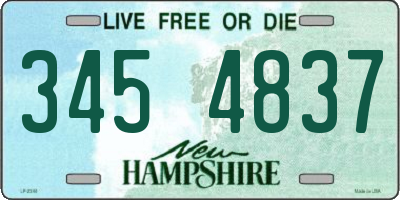 NH license plate 3454837