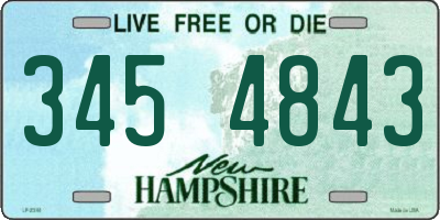 NH license plate 3454843