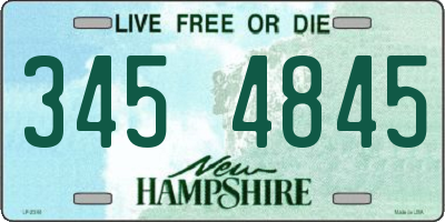 NH license plate 3454845