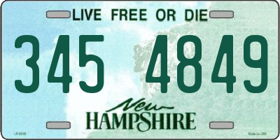 NH license plate 3454849