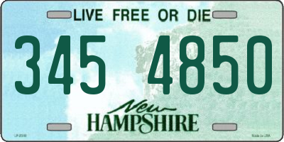 NH license plate 3454850