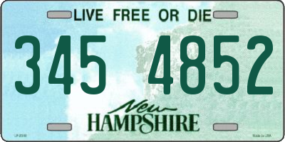 NH license plate 3454852