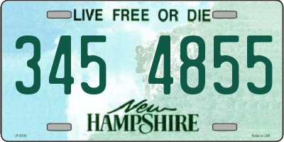 NH license plate 3454855