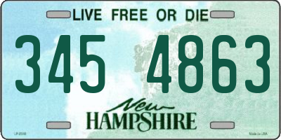 NH license plate 3454863