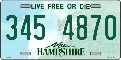 NH license plate 3454870