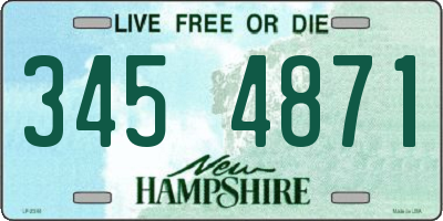 NH license plate 3454871