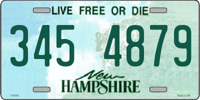 NH license plate 3454879