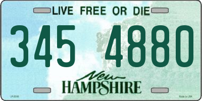 NH license plate 3454880